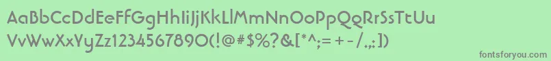 LinotypebanjomanBold Font – Gray Fonts on Green Background
