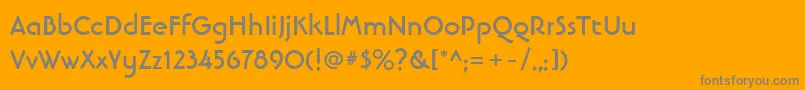 LinotypebanjomanBold Font – Gray Fonts on Orange Background