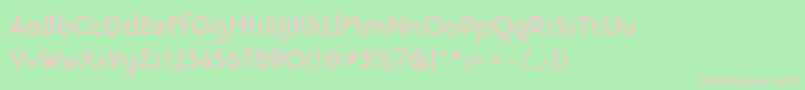 LinotypebanjomanBold Font – Pink Fonts on Green Background