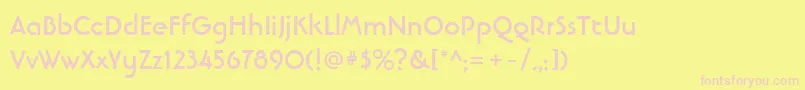 LinotypebanjomanBold Font – Pink Fonts on Yellow Background