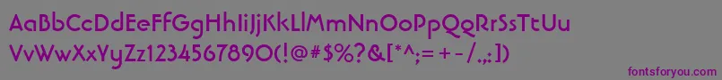 LinotypebanjomanBold Font – Purple Fonts on Gray Background