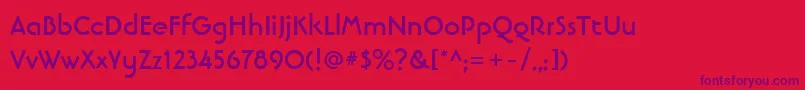 LinotypebanjomanBold Font – Purple Fonts on Red Background