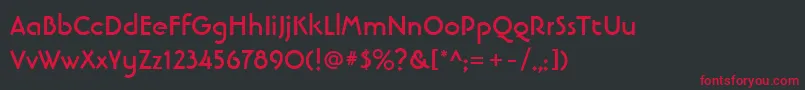 LinotypebanjomanBold Font – Red Fonts on Black Background