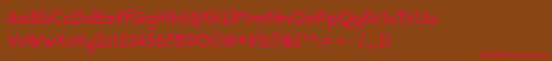 LinotypebanjomanBold Font – Red Fonts on Brown Background