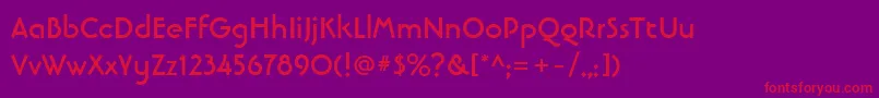 LinotypebanjomanBold Font – Red Fonts on Purple Background