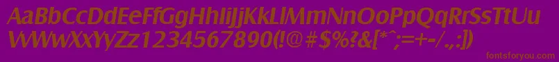 SalzburgDemiboldita Font – Brown Fonts on Purple Background