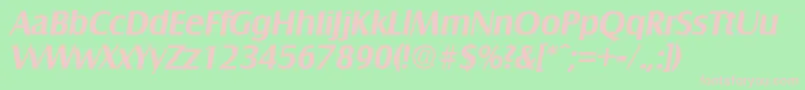 SalzburgDemiboldita Font – Pink Fonts on Green Background