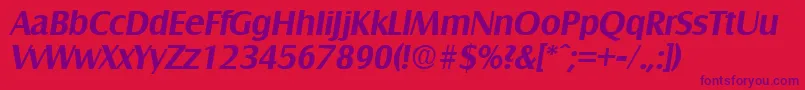 SalzburgDemiboldita Font – Purple Fonts on Red Background