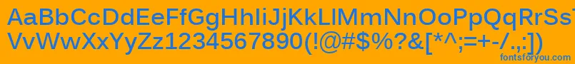 KalingaBold Font – Blue Fonts on Orange Background