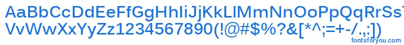 フォントKalingaBold – 白い背景に青い文字