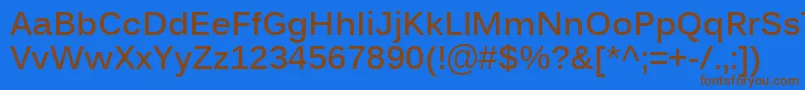 Шрифт KalingaBold – коричневые шрифты на синем фоне