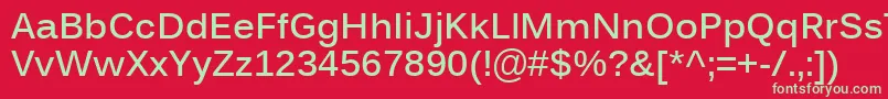 フォントKalingaBold – 赤い背景に緑の文字