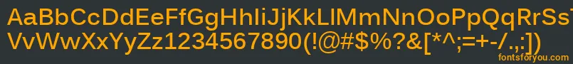 フォントKalingaBold – 黒い背景にオレンジの文字