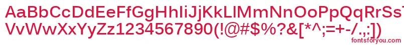 フォントKalingaBold – 白い背景に赤い文字