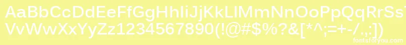 フォントKalingaBold – 黄色い背景に白い文字