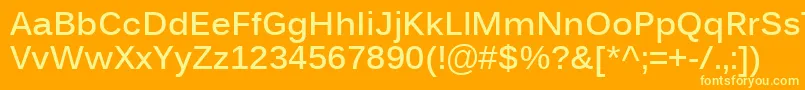 フォントKalingaBold – オレンジの背景に黄色の文字