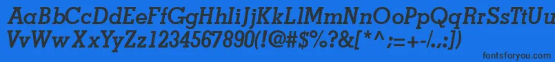 Jaakssk ffy Font – Black Fonts on Blue Background
