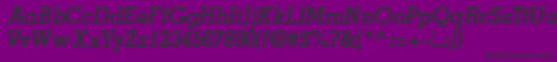 フォントJaakssk ffy – 紫の背景に黒い文字
