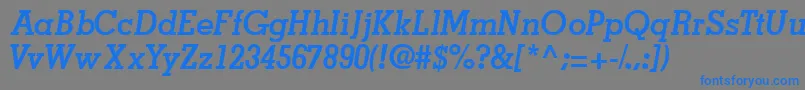 Jaakssk ffy Font – Blue Fonts on Gray Background