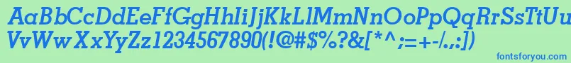 Jaakssk ffy Font – Blue Fonts on Green Background