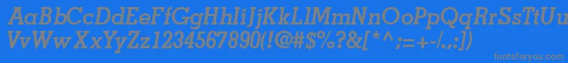 Jaakssk ffy Font – Gray Fonts on Blue Background