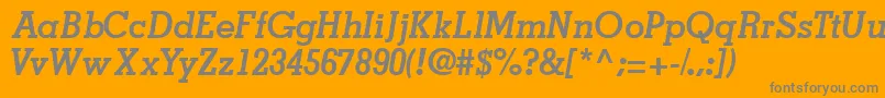 Jaakssk ffy Font – Gray Fonts on Orange Background