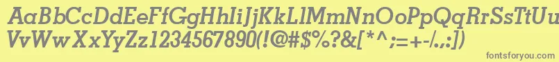Jaakssk ffy-fontti – harmaat kirjasimet keltaisella taustalla