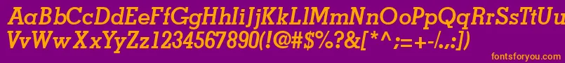 Jaakssk ffy Font – Orange Fonts on Purple Background