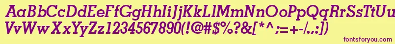 Jaakssk ffy Font – Purple Fonts on Yellow Background
