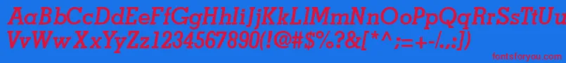 Jaakssk ffy Font – Red Fonts on Blue Background