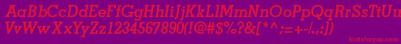 Jaakssk ffy Font – Red Fonts on Purple Background