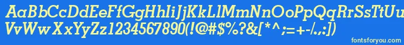 Jaakssk ffy Font – Yellow Fonts on Blue Background