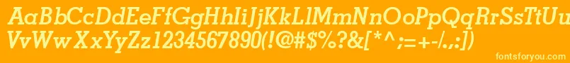 Jaakssk ffy Font – Yellow Fonts on Orange Background