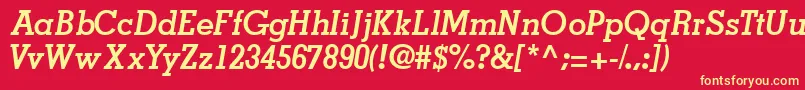 Jaakssk ffy Font – Yellow Fonts on Red Background