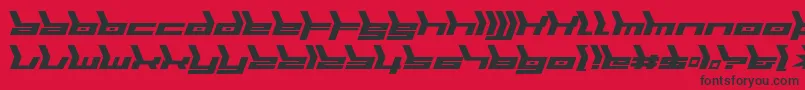 Police Biomechanic – polices noires sur fond rouge