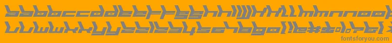 Biomechanic Font – Gray Fonts on Orange Background