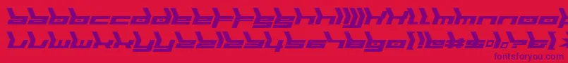 Biomechanic Font – Purple Fonts on Red Background