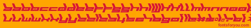 Biomechanic Font – Red Fonts on Orange Background