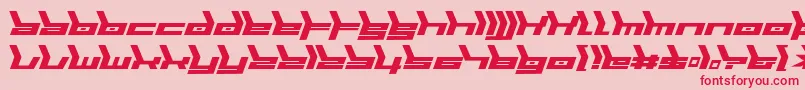 Biomechanic Font – Red Fonts on Pink Background