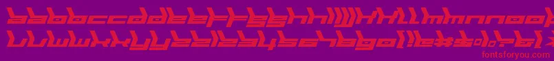 Biomechanic Font – Red Fonts on Purple Background