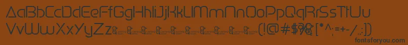 PenguinSans0.500-Schriftart – Schwarze Schriften auf braunem Hintergrund