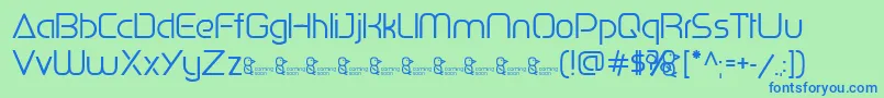 Шрифт PenguinSans0.500 – синие шрифты на зелёном фоне