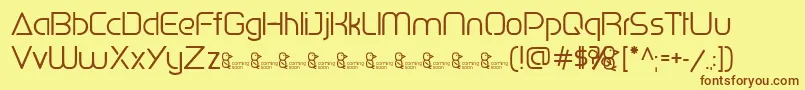 PenguinSans0.500 Font – Brown Fonts on Yellow Background