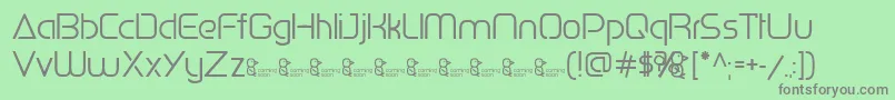 PenguinSans0.500 Font – Gray Fonts on Green Background