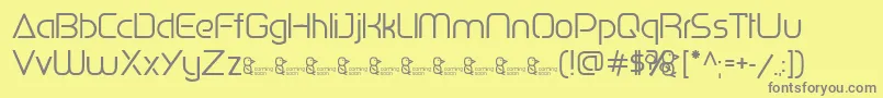 PenguinSans0.500-Schriftart – Graue Schriften auf gelbem Hintergrund