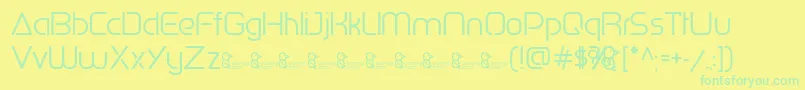 PenguinSans0.500-fontti – vihreät fontit keltaisella taustalla