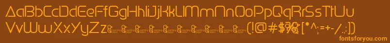 PenguinSans0.500 Font – Orange Fonts on Brown Background