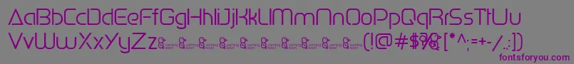 PenguinSans0.500 Font – Purple Fonts on Gray Background