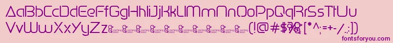 PenguinSans0.500 Font – Purple Fonts on Pink Background
