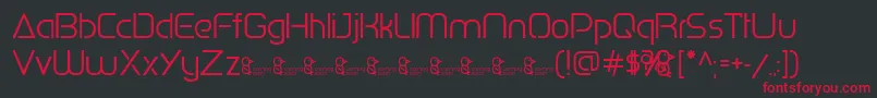 PenguinSans0.500 Font – Red Fonts on Black Background